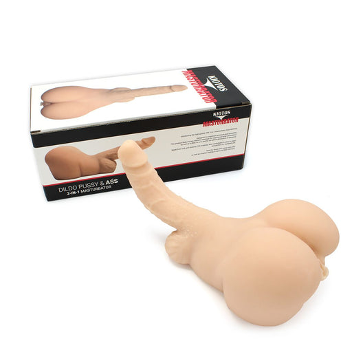 Kiotos - Masturbator & Dildo Pussy - 2-in-1 - lichte huidskleur-Laced-up.nl