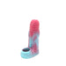 Kiotos Monstar 07 - Penis Sleeve - Penisverlenging - Met Ball Stretcher Opening - Diameter Ø 50 mm - Siliconen - Roze Blauw-Laced-up.nl