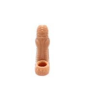 Kiotos Monstar 08 - Penis Sleeve - Penisverlenging - Met Ball Stretcher Opening - Diameter Ø 50 mm - Siliconen - Beige-Laced-up.nl