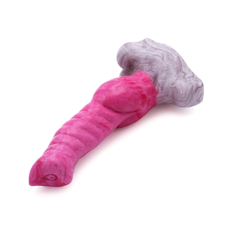 Kiotos Monstar - Fantasie-Analdildo 42 - 25,5 x 4,8 cm - Weiß/Rot/Grau - Laced-up.nl