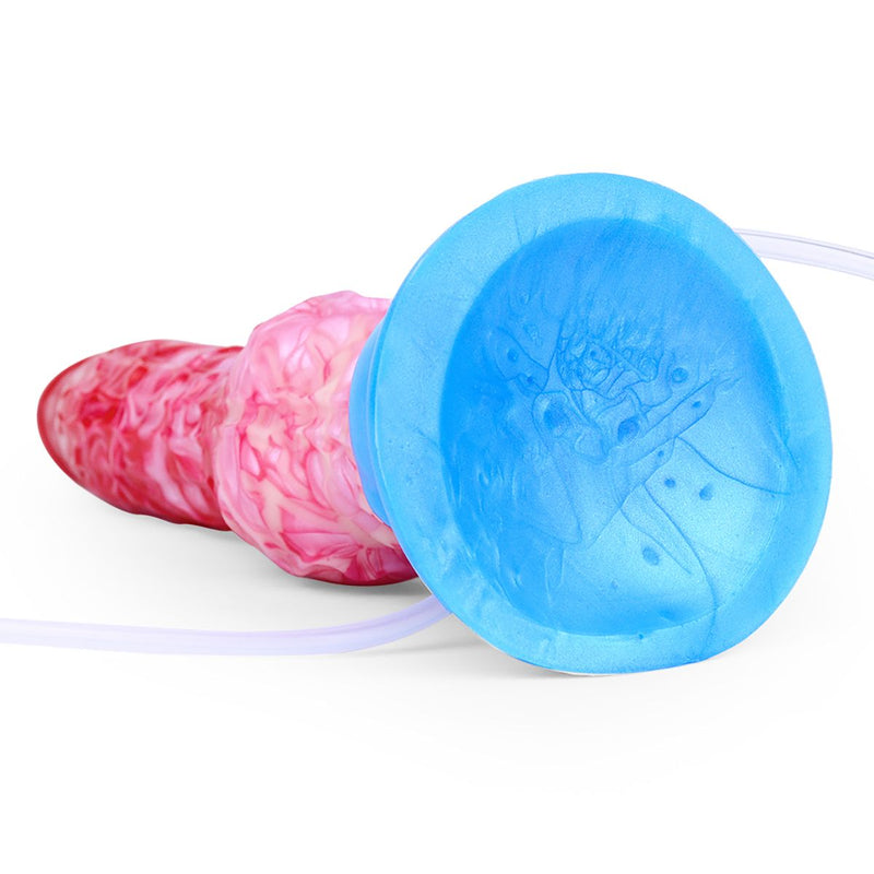 Kiotos Monstar - Big Squirt Cock - Opblaasbare Spuitende Dildo - Rood/Roze/Blauw-Erotiekvoordeel.nl