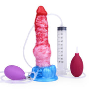 Kiotos Monstar - Big Squirt Cock - Opblaasbare Spuitende Dildo - Rood/Roze/Blauw-Erotiekvoordeel.nl