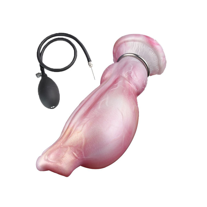 Kiotos Monstar - Breezefury - Opblaasbare Dildo - Roze/Wit-Laced-up.nl