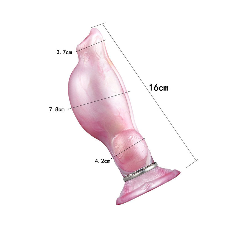 Kiotos Monstar - Breezefury - Opblaasbare Dildo - Roze/Wit-Laced-up.nl