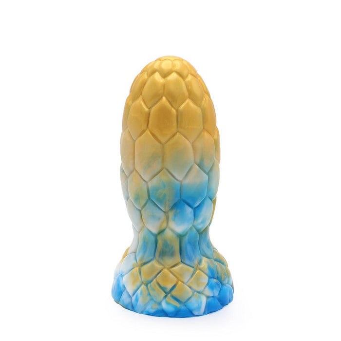 Kiotos Monstar - Buttplug - Alien Egg - 17.5 x 7.5 cm - Tie Dye Goud/Blauw-Laced-up.nl