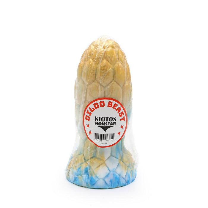 Kiotos Monstar - Buttplug - Alien Egg - 17.5 x 7.5 cm - Tie Dye Goud/Blauw-Laced-up.nl