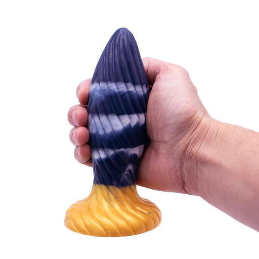 Kiotos Monstar - Buttplug - Anaal Dildo Beast 39 - 17.5 x 5.5 cm - Blauw/Goud/Wit-Laced-up.nl