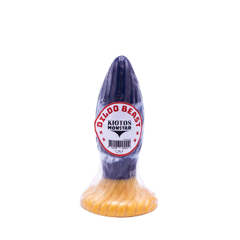 Kiotos Monstar - Buttplug - Anaal Dildo Beast 39 - 17.5 x 5.5 cm - Blauw/Goud/Wit-Laced-up.nl
