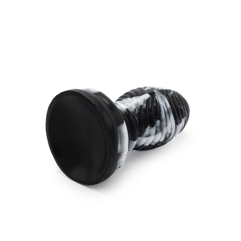 Kiotos Monstar - Buttplug Beast 5 - 16.5 x 6.5 cm - Tie Dye Zwart/Wit-Laced-up.nl