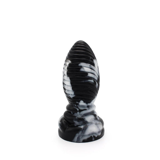 Kiotos Monstar - Buttplug Beast 5 - 16.5 x 6.5 cm - Tie Dye Zwart/Wit-Laced-up.nl