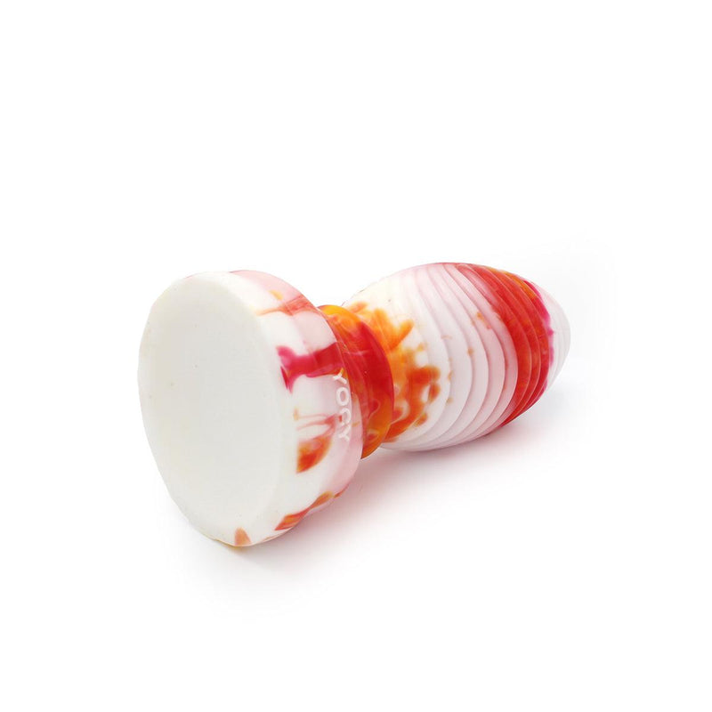 Kiotos Monstar - Buttplug Beast 6 - 16.5 x 6.5 cm - Oranje/Wit/Rood-Erotiekvoordeel.nl