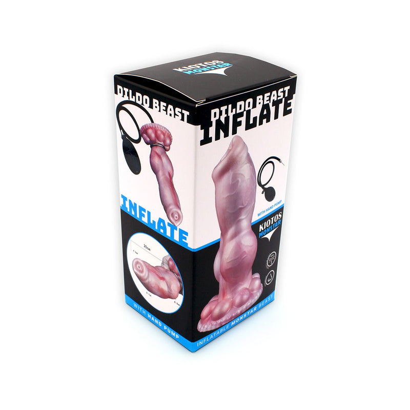 Kiotos Monstar - Deviant - Opblaasbare Dildo Nr. 92 - Roze/Wit-Erotiekvoordeel.nl