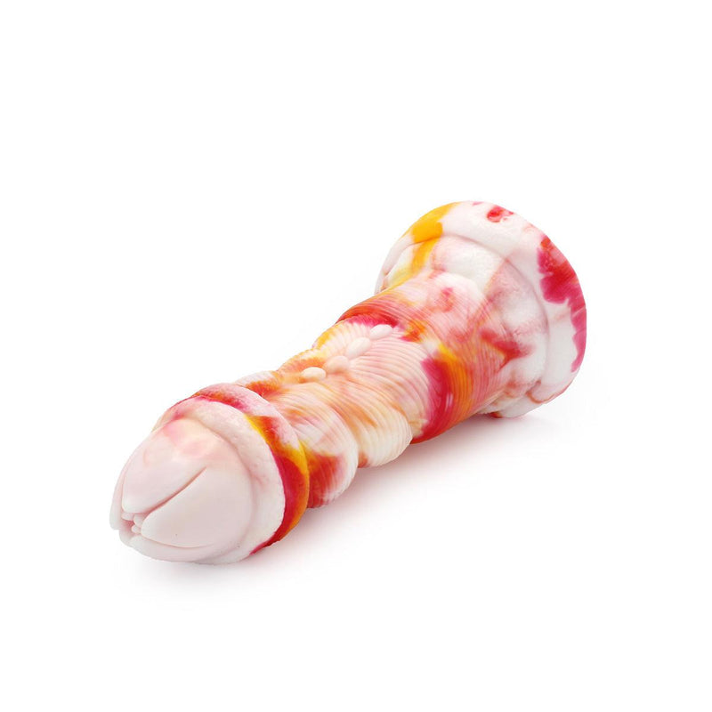 Kiotos Monstar - Dildo Beast 1 - 20.5 x 5.5 cm - Oranje/Wit/Rood-Laced-up.nl