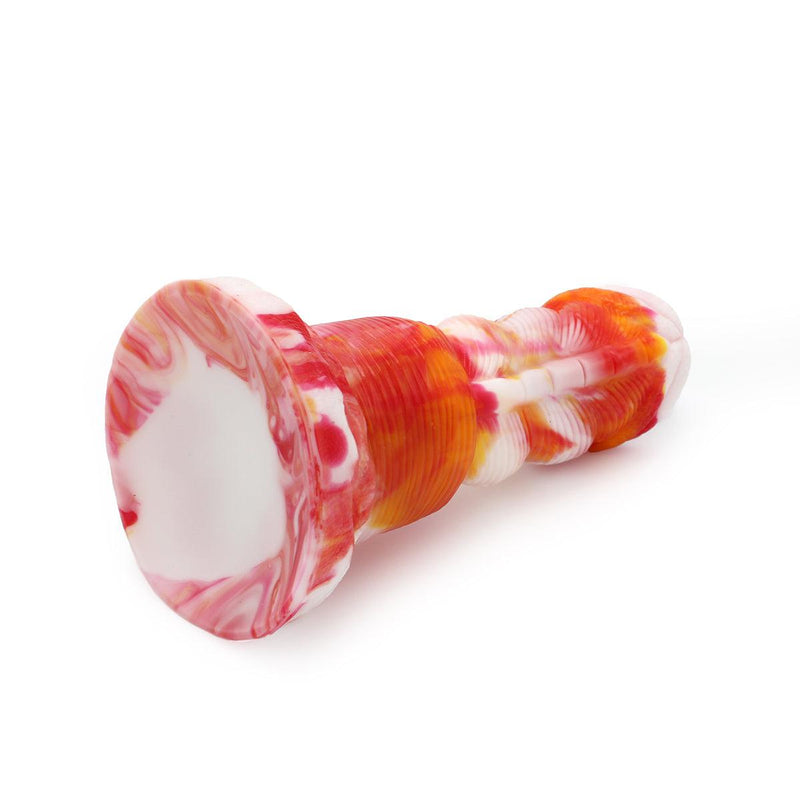 Kiotos Monstar - Dildo Beast 1 - 20.5 x 5.5 cm - Oranje/Wit/Rood-Laced-up.nl