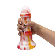 Kiotos Monstar - Dildo Beast 1 - 20.5 x 5.5 cm - Oranje/Wit/Rood-Laced-up.nl