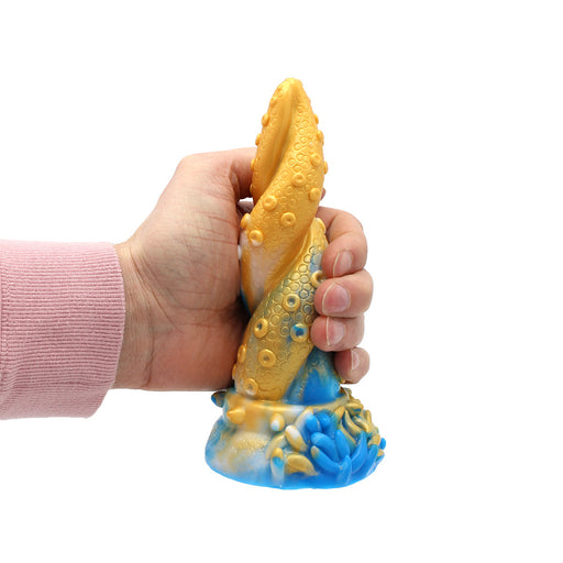 Kiotos Monstar - Dildo Beast 18 - Goud/Blauw/Wit-Laced-up.nl