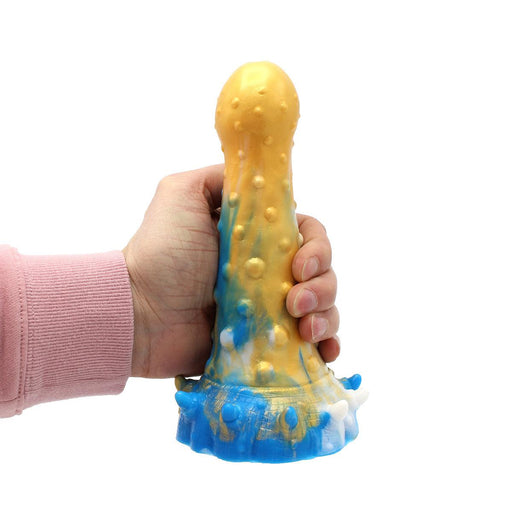 Kiotos Monstar - Dildo Beast 20 - Goud/Blauw/Wit-Laced-up.nl