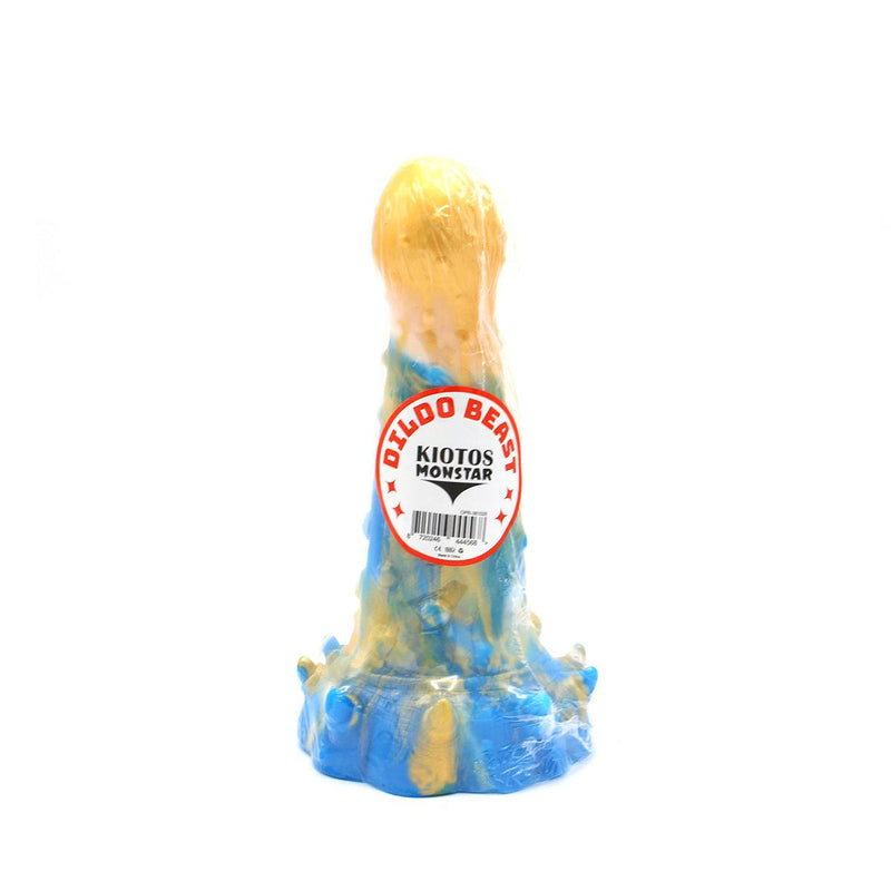 Kiotos Monstar - Dildo Beast 20 - Goud/Blauw/Wit-Laced-up.nl