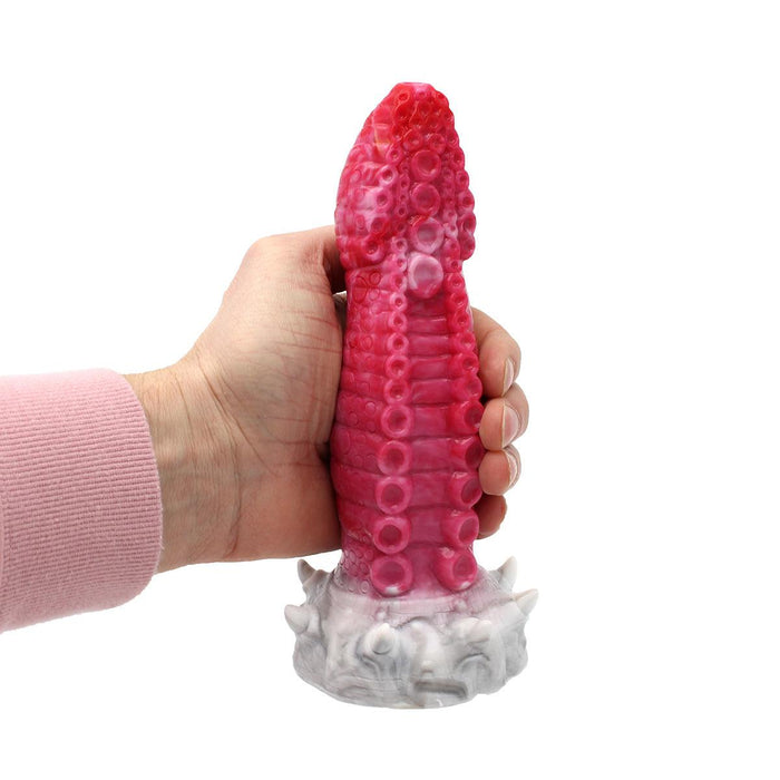Kiotos Monstar - Fantasie Dildo Nr. 22 - 21 x 6 cm - Roze/Grijs/Wit-Laced-up.nl