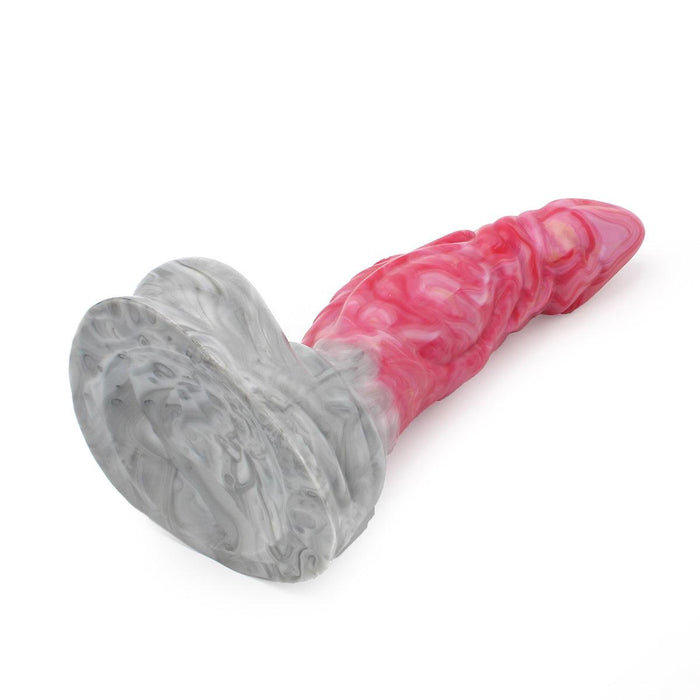 Kiotos Monstar - Dildo Beast 25 - 22 x 6 cm - Roze/Grijs/Wit-Laced-up.nl