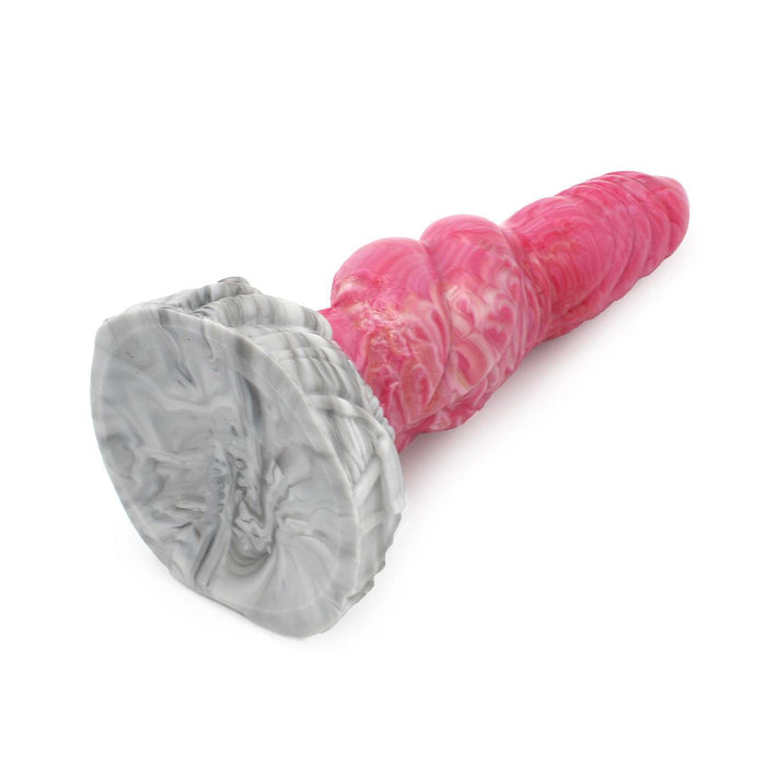 Kiotos Monstar - Dildo Beast 26 - 22,5 x 6 cm - Roze/Grijs/Wit-Laced-up.nl