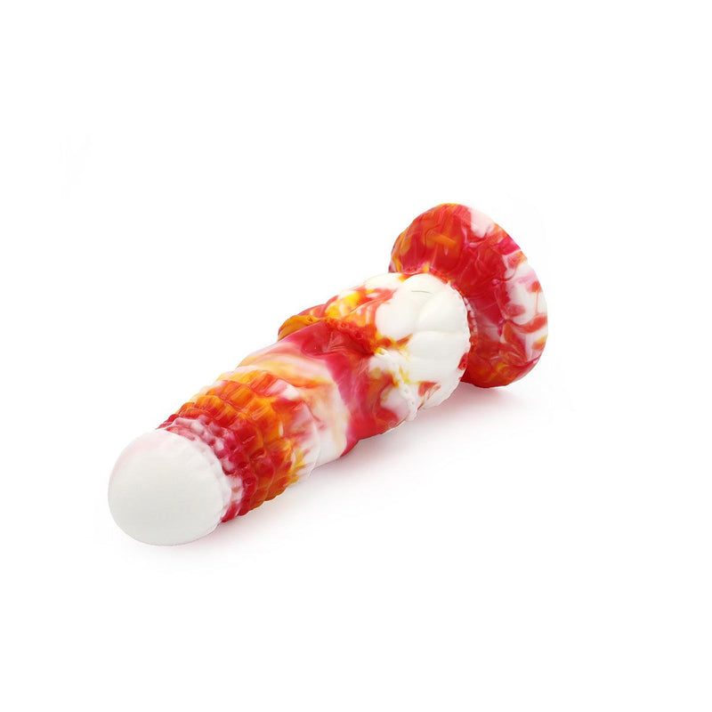 Kiotos Monstar - Dildo Beast 4 - 21 x 6.5 cm - Oranje/Wit/Rood-Laced-up.nl
