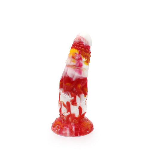 Kiotos Monstar - Dildo Beast 4 - 21 x 6.5 cm - Oranje/Wit/Rood-Laced-up.nl