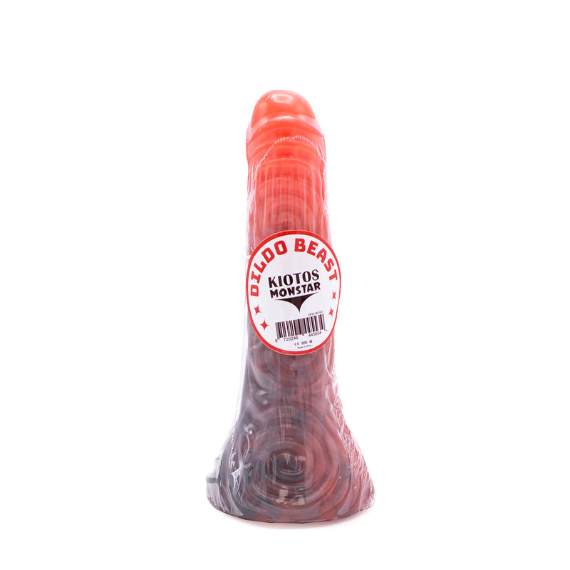 Kiotos Monstar - Dildo Beast 41 - 21 x 4.3 cm - Rood/Roze/Groen-Laced-up.nl
