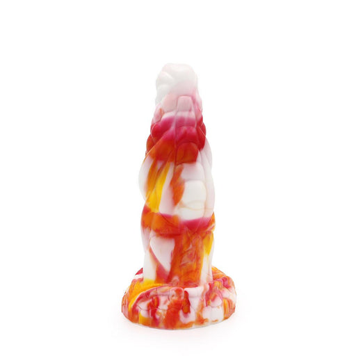 Kiotos Monstar - Dildo Beast 8 - 20.5 x 6.5 cm - Tie Dye Oranje/Wit/Rood-Laced-up.nl