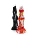 Kiotos Monstar - Fantasie Dildo Nr. 12 - 25.5 x 6 cm - Rood/Oranje/Wit-Erotiekvoordeel.nl