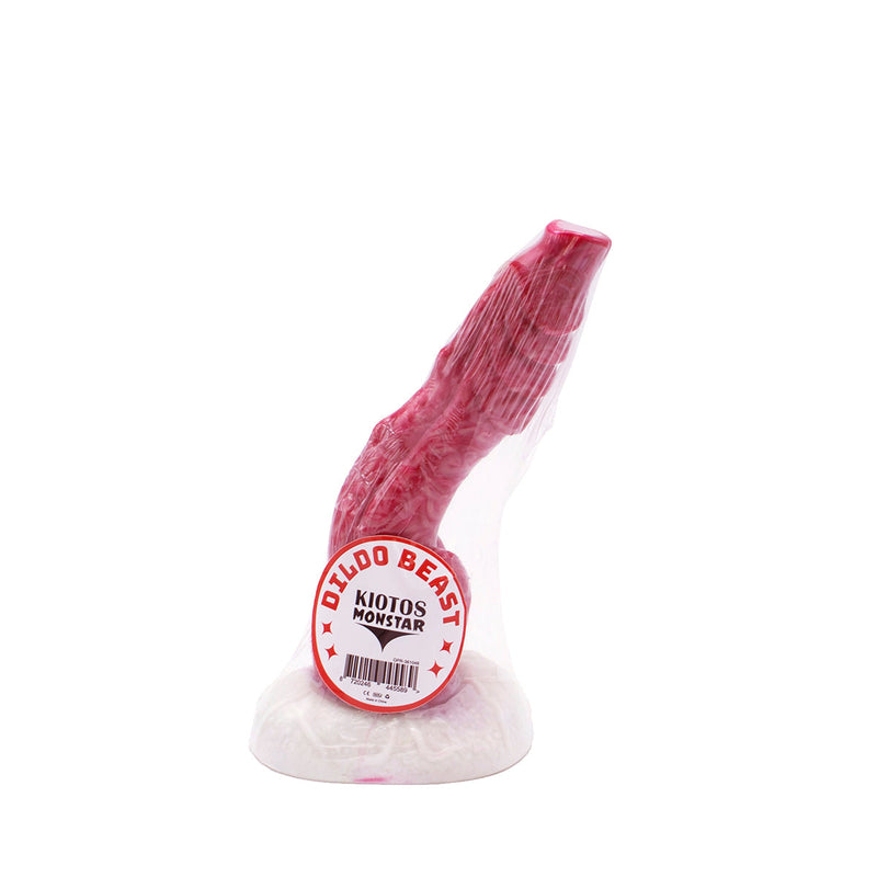 Kiotos Monstar - Fantasie-Dildo Nr. 46 - 20,5 x 3,8 cm - Rosa/Rot/Weiß - Laced-up.nl
