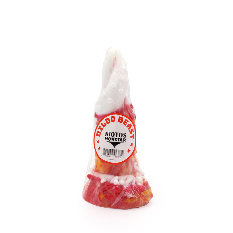 Kiotos Monstar - Dildo Beast OCTOPUS- 18 x 5 cm - Oranje/Wit/Rood-Laced-up.nl