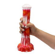 Kiotos Monstar - Fantasie Dildo Nr. 9 - 27 x 5.5 cm - Oranje/Wit/Rood-Laced-up.nl