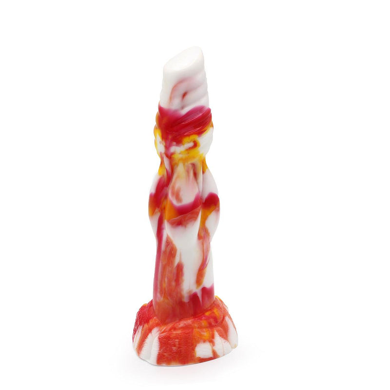 Kiotos Monstar - Fantasie Dildo Nr. 12 - 25.5 x 6 cm - Rood/Oranje/Wit-Erotiekvoordeel.nl