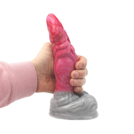 Kiotos Monstar - Fantasie Dildo Nr. 25 - 22 x 6 cm - Roze/Grijs/Wit-Erotiekvoordeel.nl