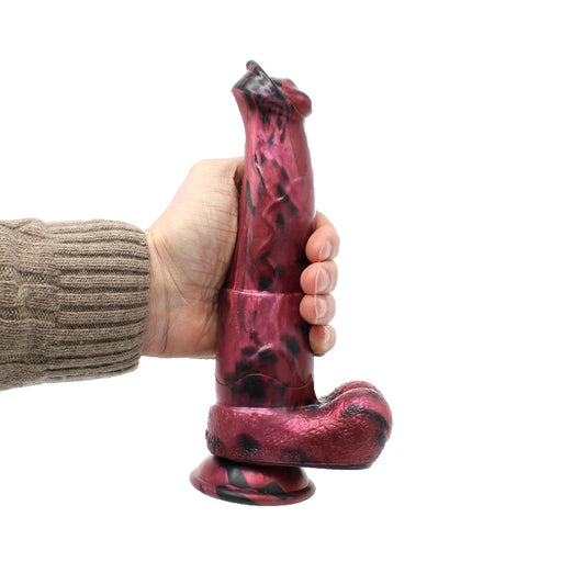 Kiotos Monstar - Fantasie Dildo Nr. 67 - Zwart/Rood-Erotiekvoordeel.nl