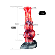 Kiotos Monstar - Fantasie Dildo Nr. 75 - Drogon - Rood/Paars/Zwart-Erotiekvoordeel.nl