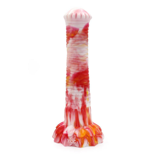 Kiotos Monstar - Fantasie Dildo Nr. 9 - 27 x 5.5 cm - Oranje/Wit/Rood-Erotiekvoordeel.nl