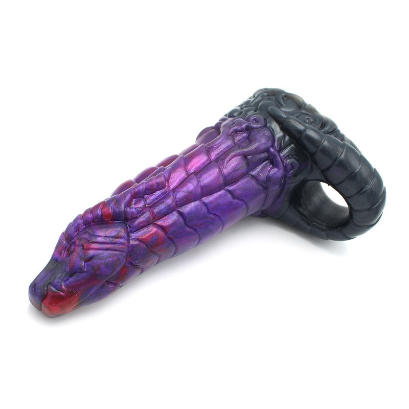 Kiotos Monstar - Fjörgyn - Penis Sleeve - Extra Omvang - Verdikkend - Paars/Zwart-Erotiekvoordeel.nl