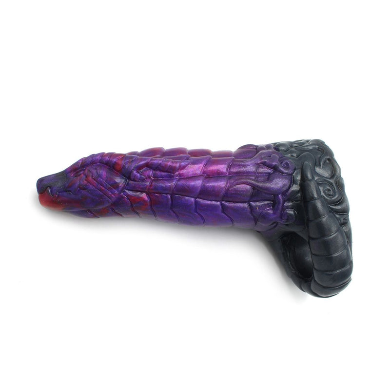 Kiotos Monstar - Fjörgyn - Penis Sleeve - Extra Omvang - Verdikkend - Paars/Zwart-Laced-up.nl