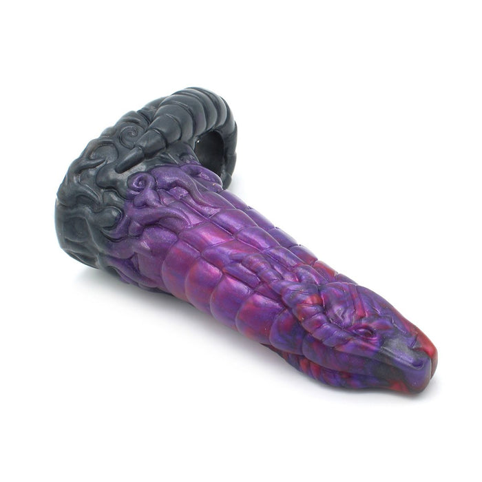 Kiotos Monstar - Fjörgyn - Penis Sleeve - Extra Omvang - Verdikkend - Paars/Zwart-Laced-up.nl