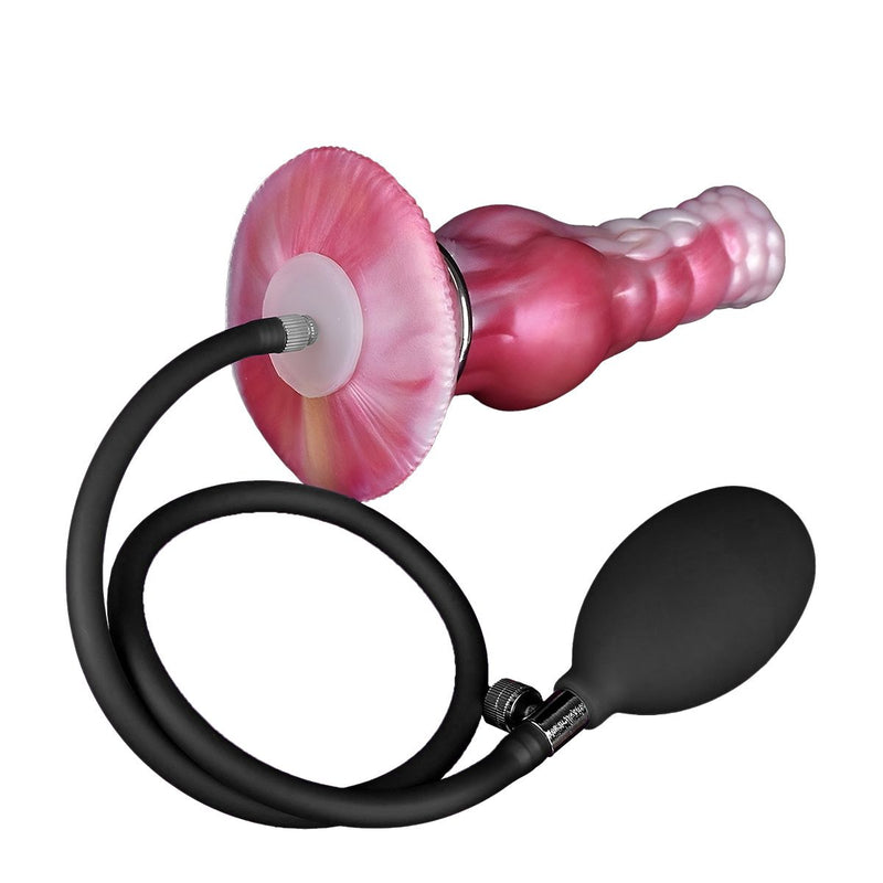 Kiotos Monstar - Vortexwing - Opblaasbare Dildo - Roze/Wit-Laced-up.nl