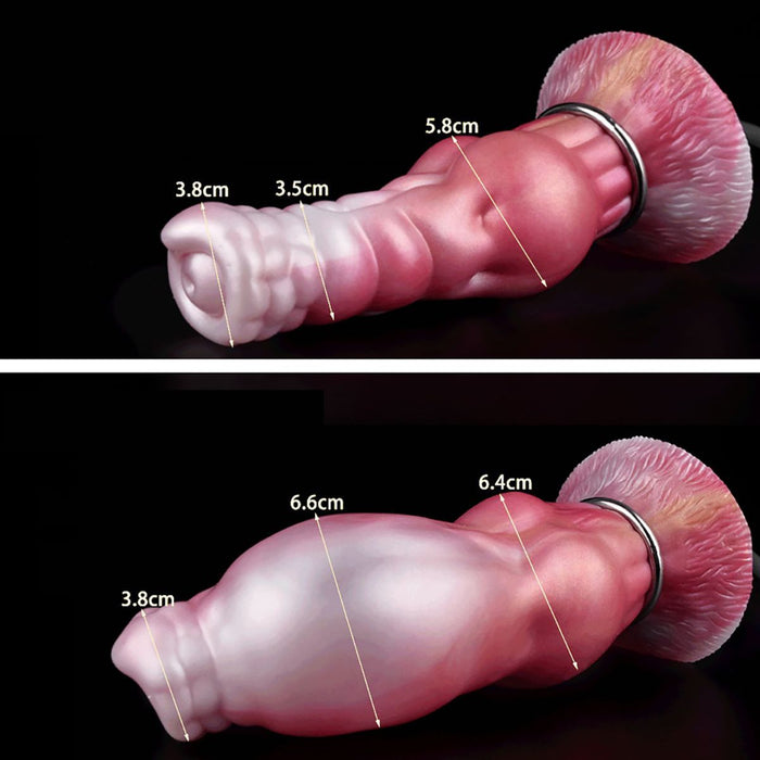 Kiotos Monstar - Vortexwing - Opblaasbare Dildo - Roze/Wit-Laced-up.nl