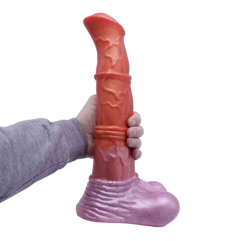 Kiotos Monstar - XXL Squirting Dildo Beast No. 58 Paolo the Pony - Rood/Wit-Laced-up.nl