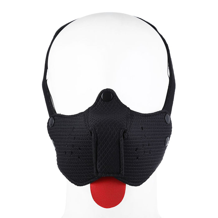 Kiotos - Neopreen Puppy Dog Gag - Mondmasker - Zwart-Laced-up.nl