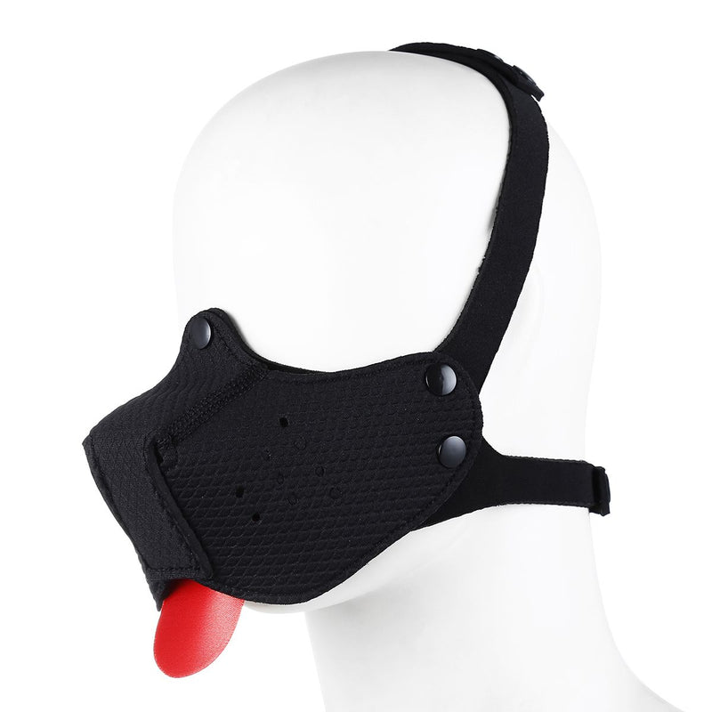 Kiotos - Neopreen Puppy Dog Gag - Mondmasker - Zwart-Laced-up.nl