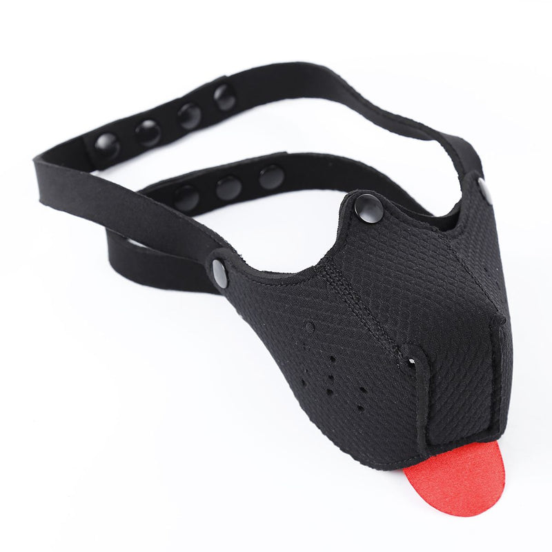 Kiotos - Neopreen Puppy Dog Gag - Mondmasker - Zwart-Laced-up.nl