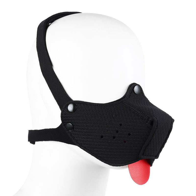 Kiotos - Neopreen Puppy Dog Gag - Mondmasker - Zwart-Laced-up.nl