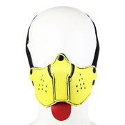 Kiotos - Neopreen Puppy Dog Gag/Mondmasker - Geel-Laced-up.nl