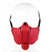 Kiotos - Neopreen Puppy Dog Gag/Mondmasker - Rood-Laced-up.nl